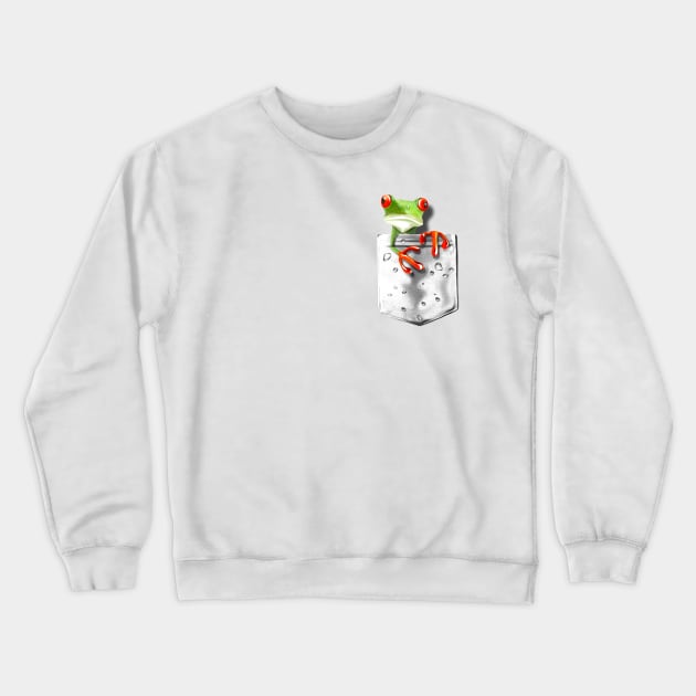 Pocket Frog Crewneck Sweatshirt by Artizan